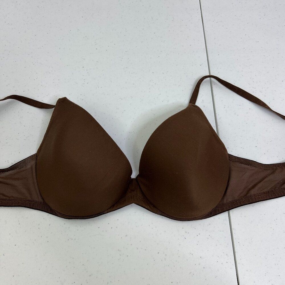 Soma 36B Brown Bra Wire‎ Tshirt Everyday Sheer Solid